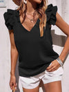 Lynette | Playful Ruffle Sleeve Summer Top