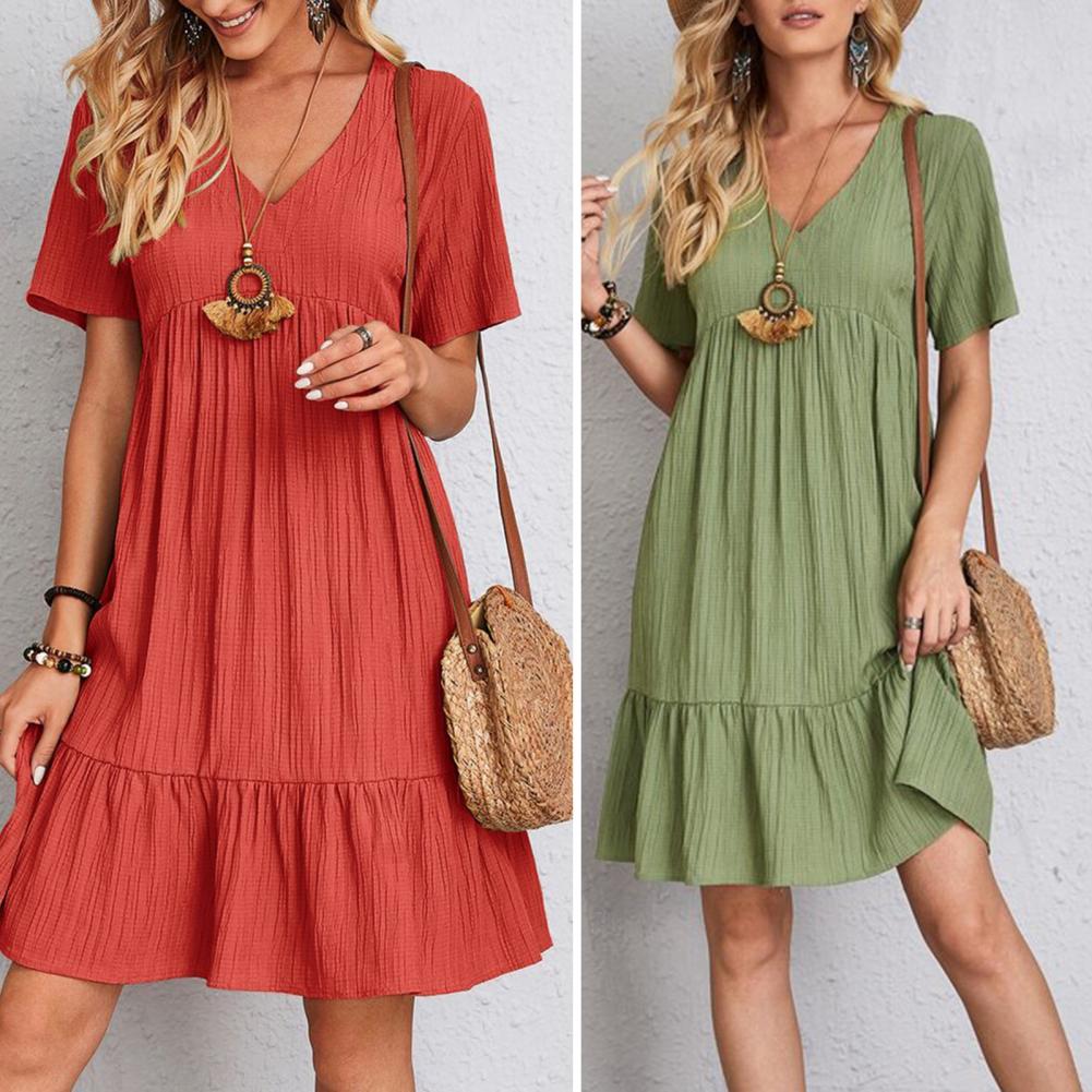 Danielle™ – Elegant Sommarklänning med Magen Täckande Design