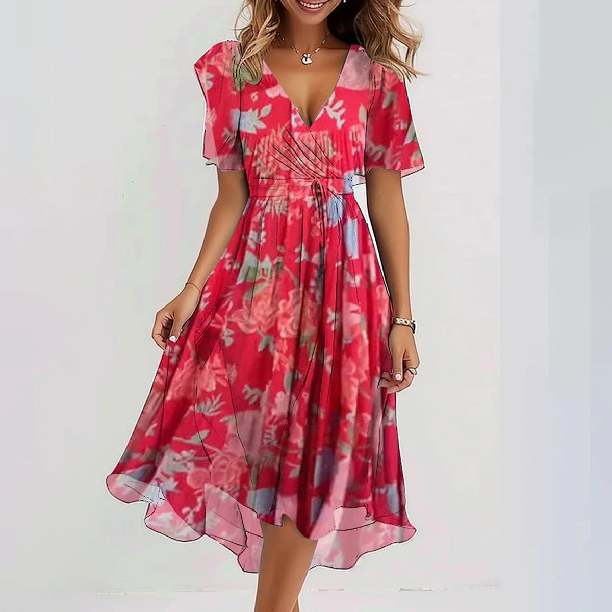 Ivy | Elegant Short-Sleeved Dress