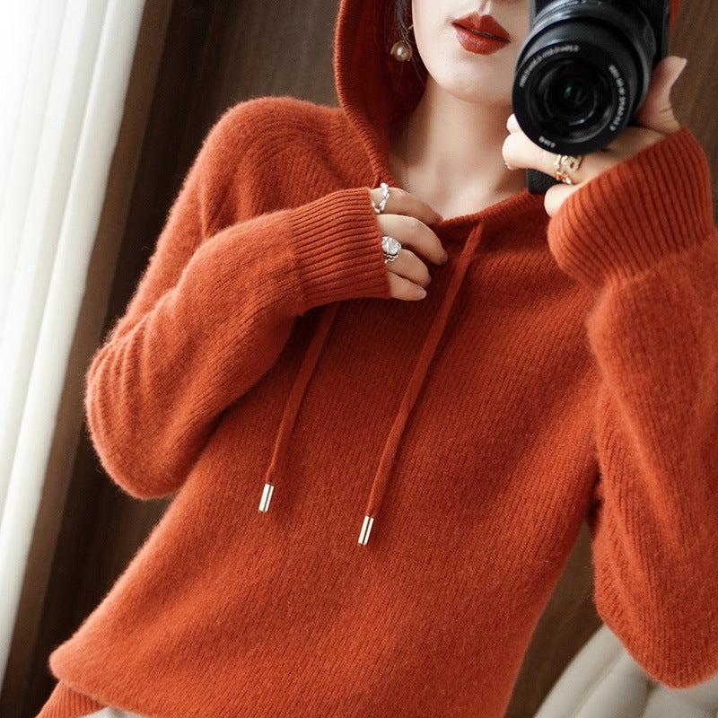Jamila™ - Bekväm Cashmere Tröja Med Huva