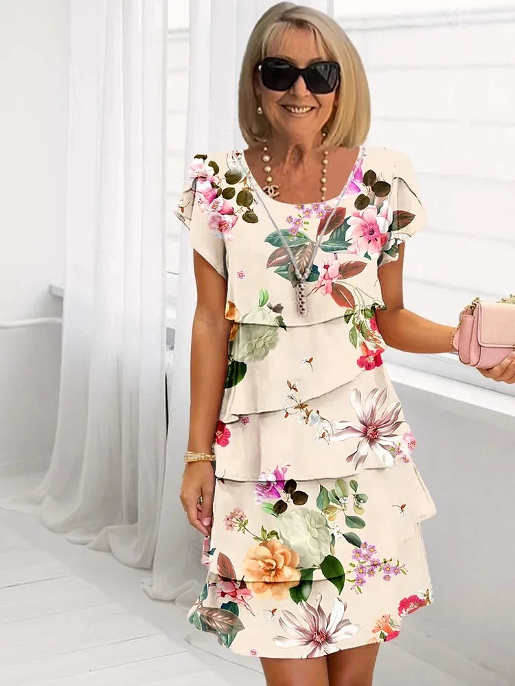 Jimena | Elegant long dress with flowers