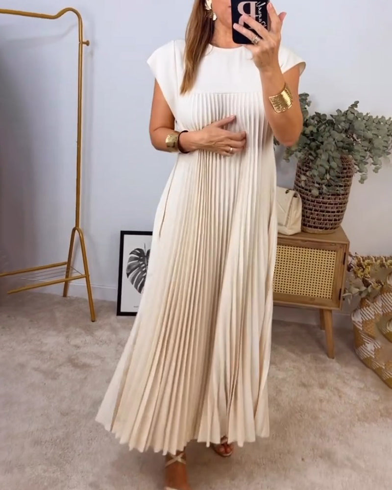 Katharina™ – Tidlös & Bekväm Plisserad Klänning