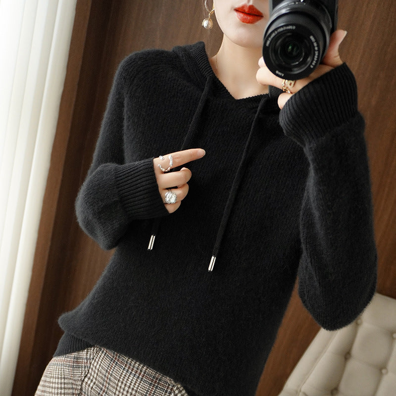 Jamila™ - Bekväm Cashmere Tröja Med Huva