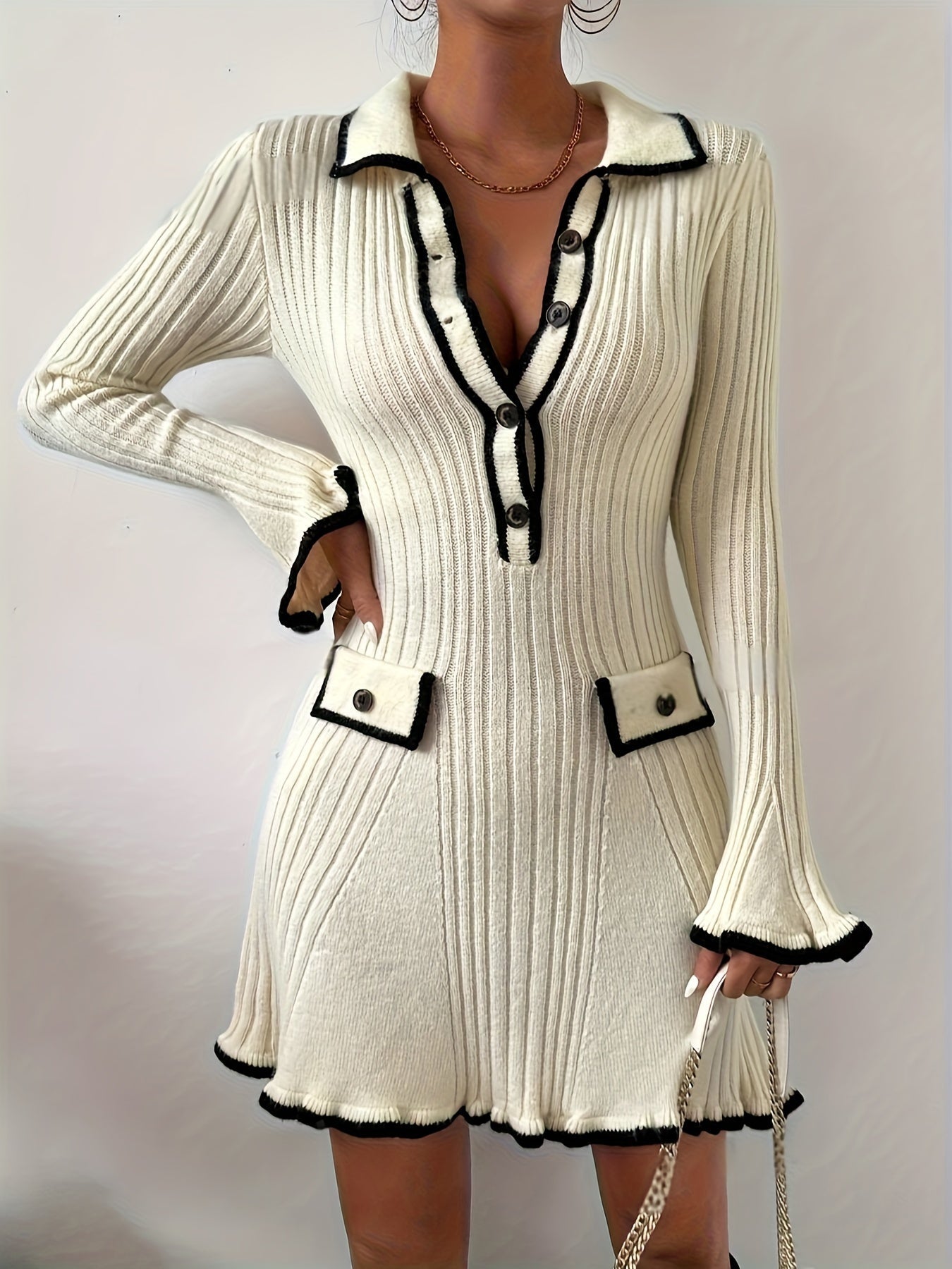 Amaia | Knitted dress with ruffles