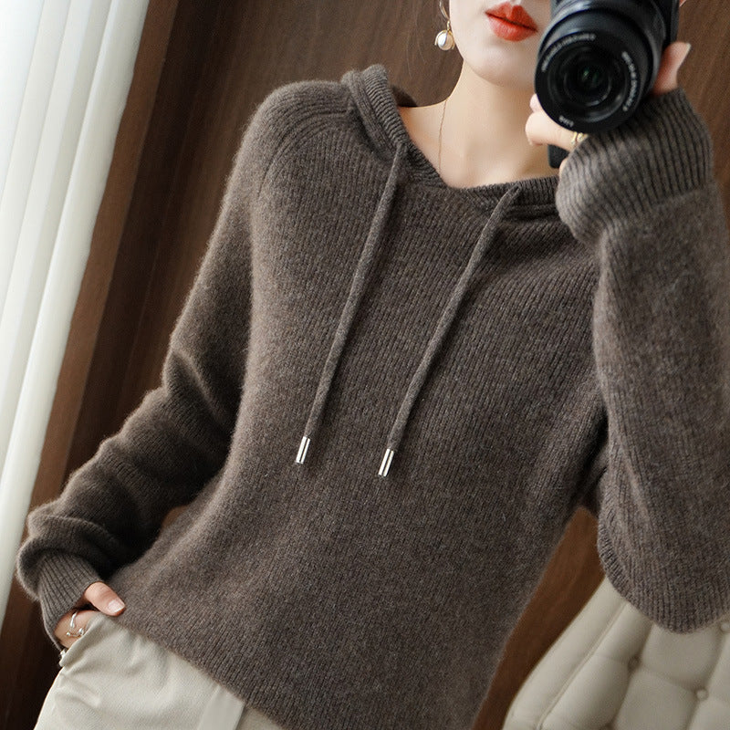 Jamila™ - Bekväm Cashmere Tröja Med Huva