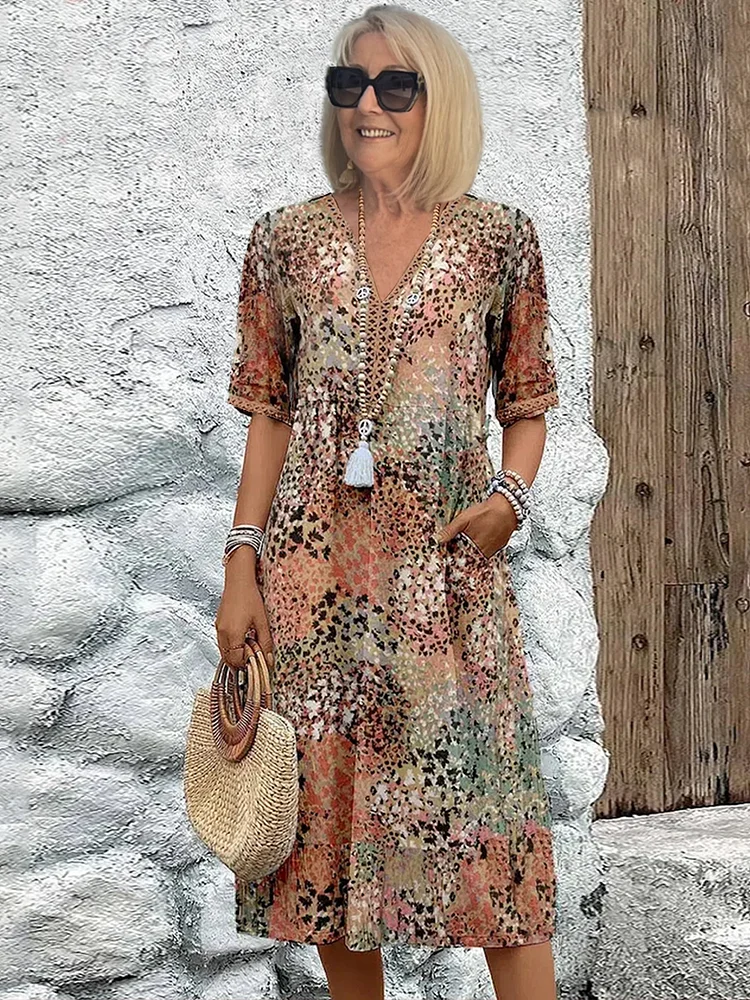 Fatma | Floral print dress