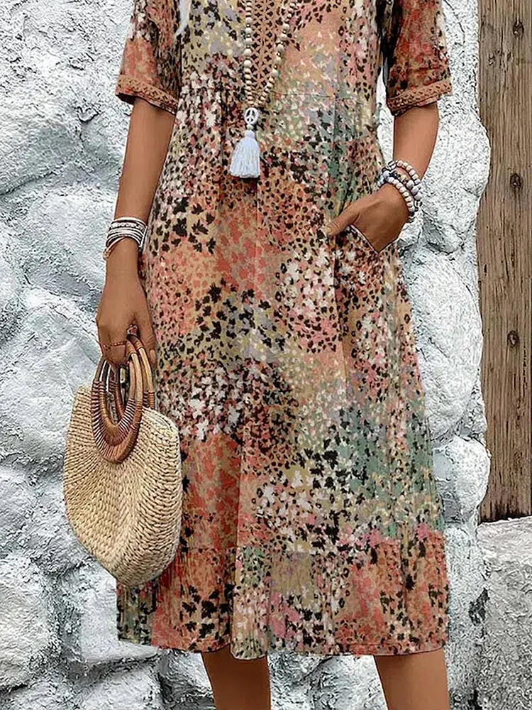 Fatma | Floral print dress