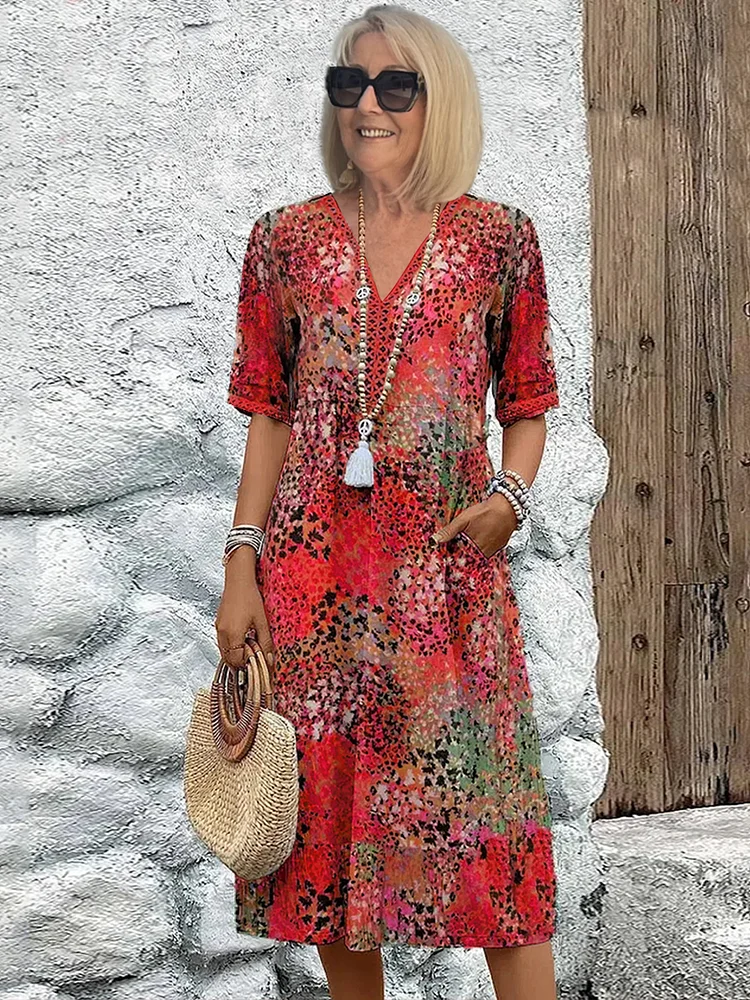 Fatma | Floral print dress