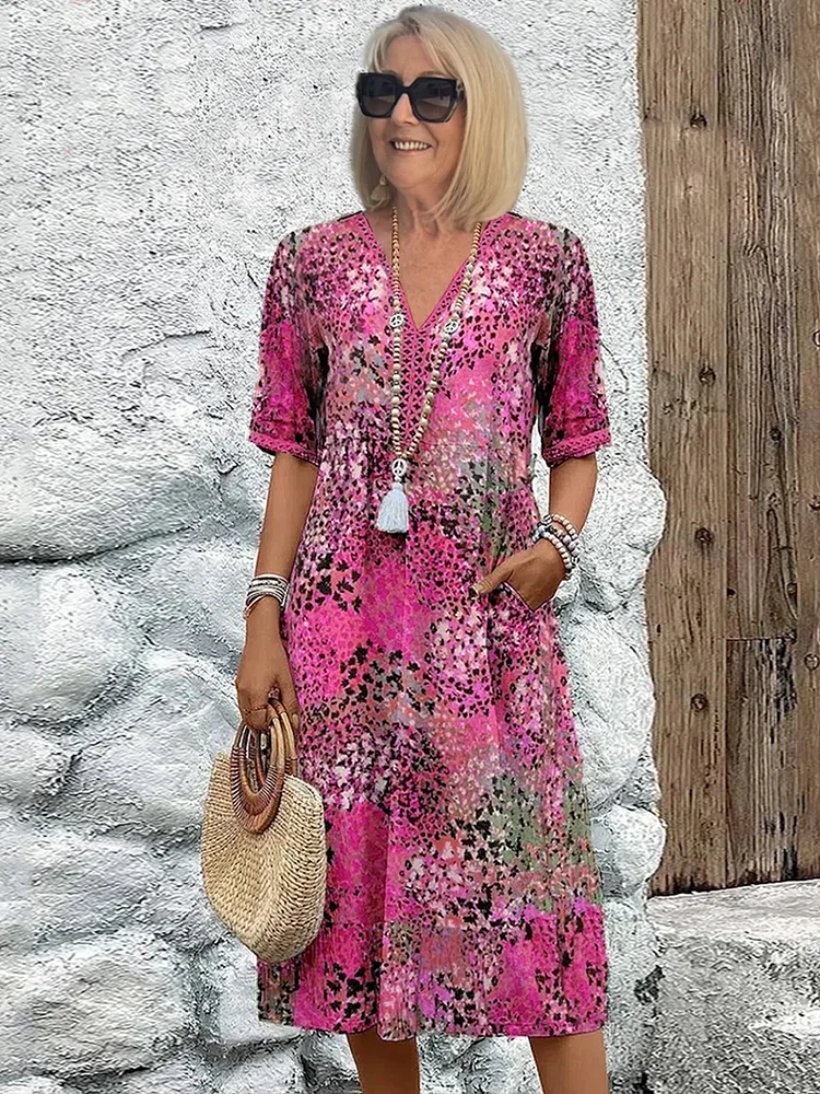 Fatma | Floral print dress