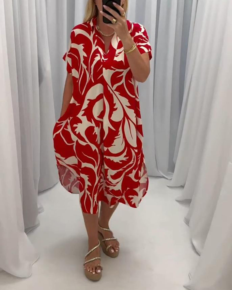 Olma | Casual Dress with Contrast Print