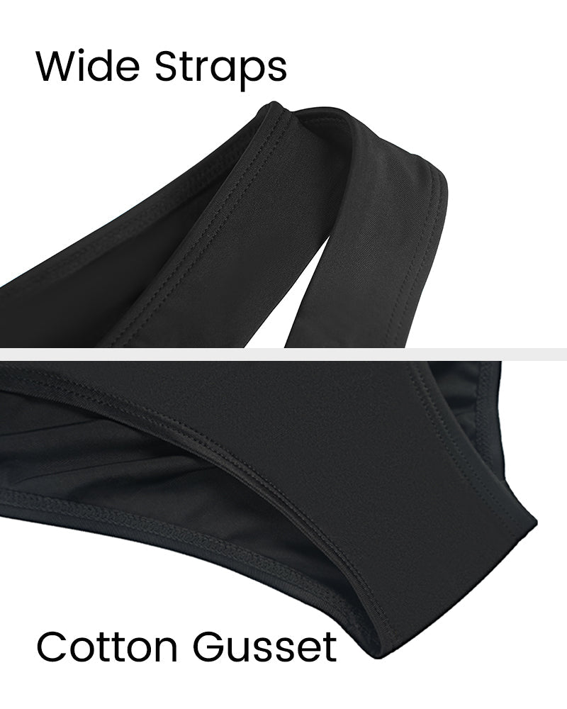 One Shoulder Drawstring Lace-Up Back Sculpting Swimsuit