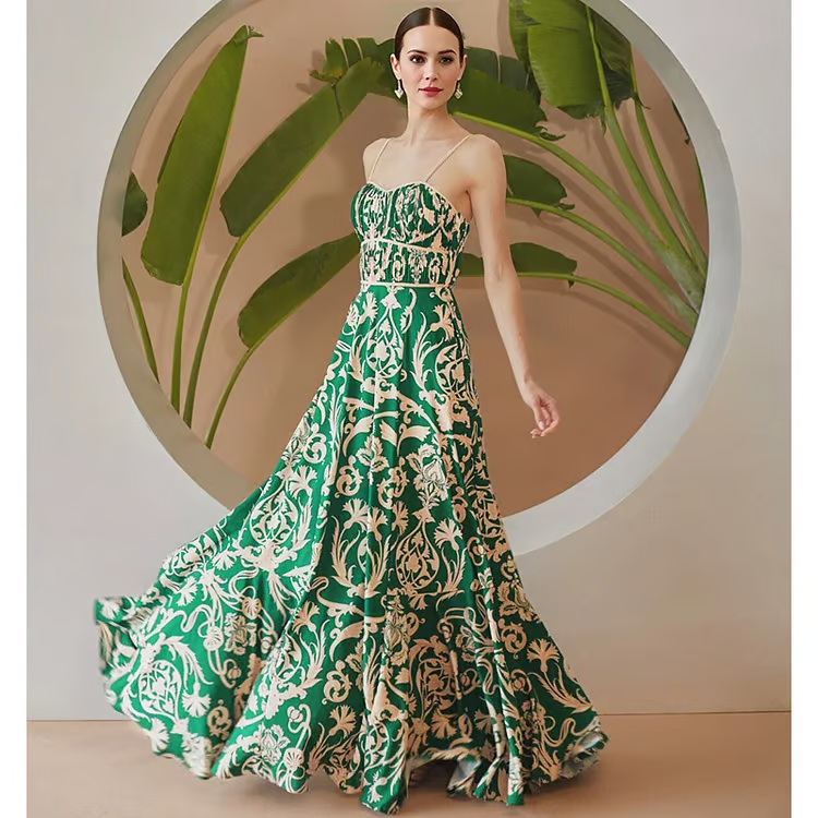 Flora - Floral Print Flared Skirt Swimsuit Set