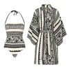 Janet - Halterneck Print Two Piece Swimsuit Set
