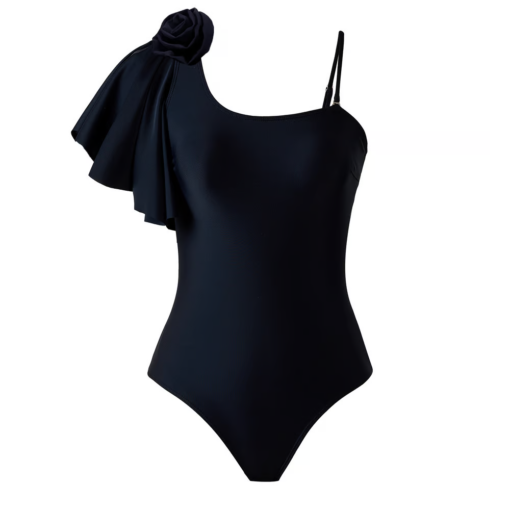 Jodi - Ruffle Flower One Piece Swimsuit Set