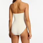Darla - Bandeau Blossom Print One Piece Swimsuit Set
