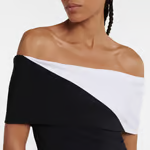 Carly - Off Shoulder Color Block One Piece Swimsuit Set