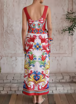 Maia - Sling Pattern Print One piece Swimsuit Set