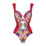 Maia - Sling Pattern Print One piece Swimsuit Set