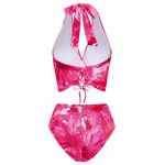 Michelle - Floral Printed Halter Bikini Swimsuit Set