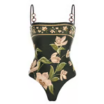 Shelby - Flower Printed One Piece Swimsuit Set