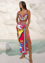 Vaya - Sling Pattern Print Bikini Swimsuit Set