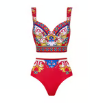 Vaya - Sling Pattern Print Bikini Swimsuit Set
