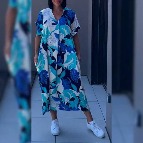 Lorena |  Elegant floral dress for a romantic and refined look