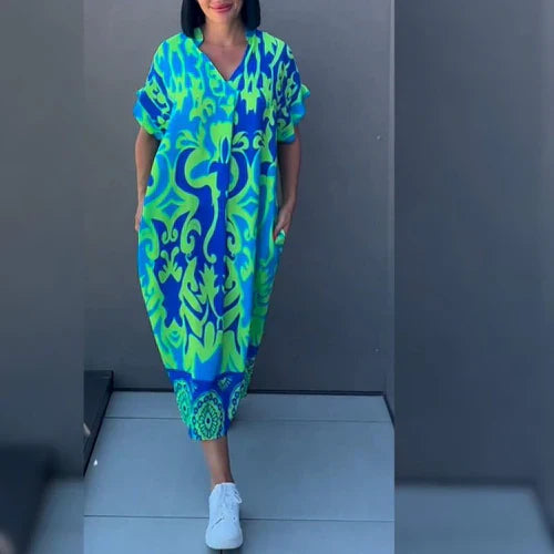 Lorena |  Elegant floral dress for a romantic and refined look
