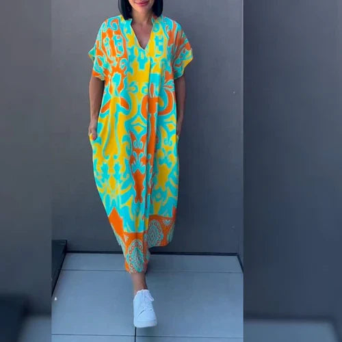 Lorena |  Elegant floral dress for a romantic and refined look