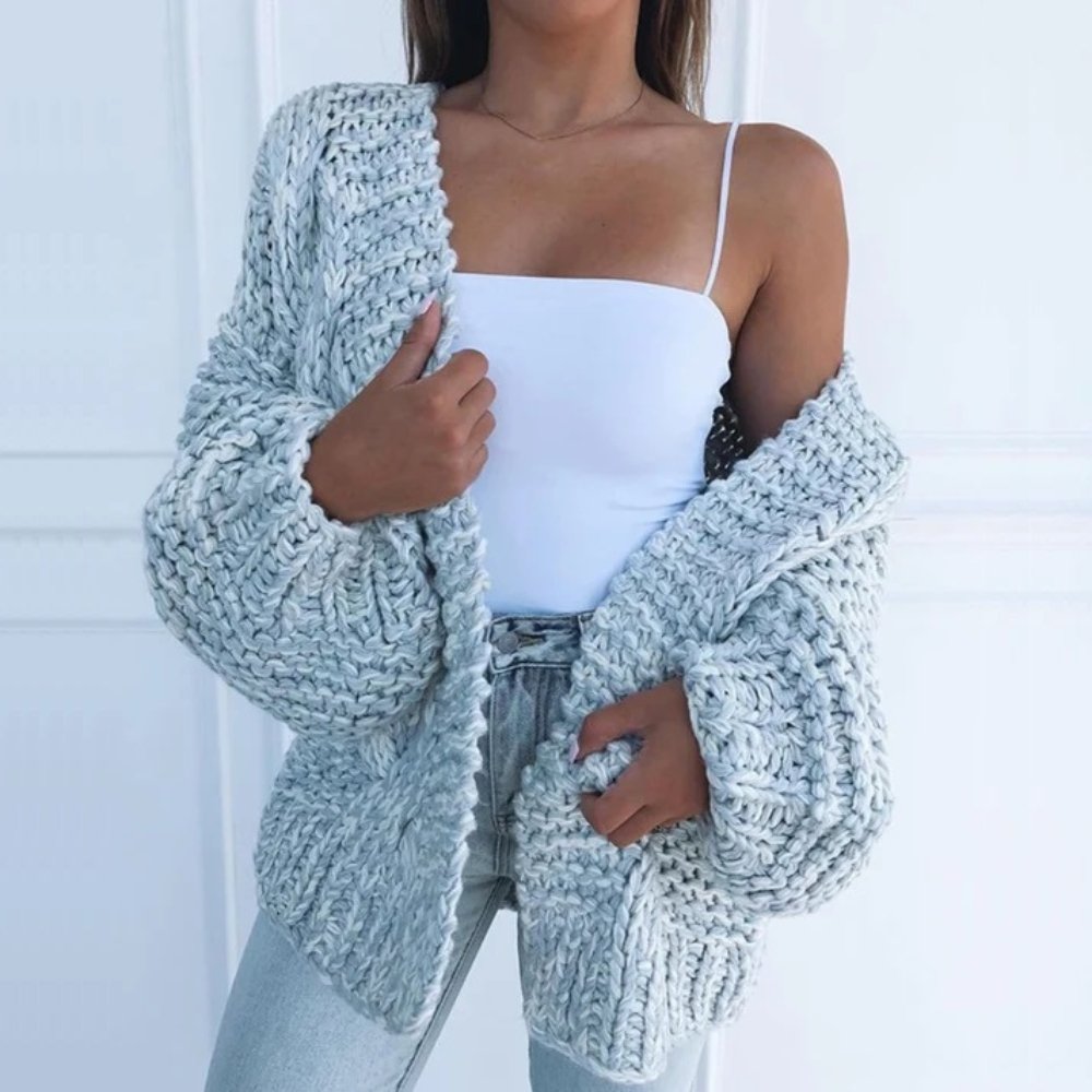 Maren™ - Stickad Oversized Väst för Mysiga Dagar