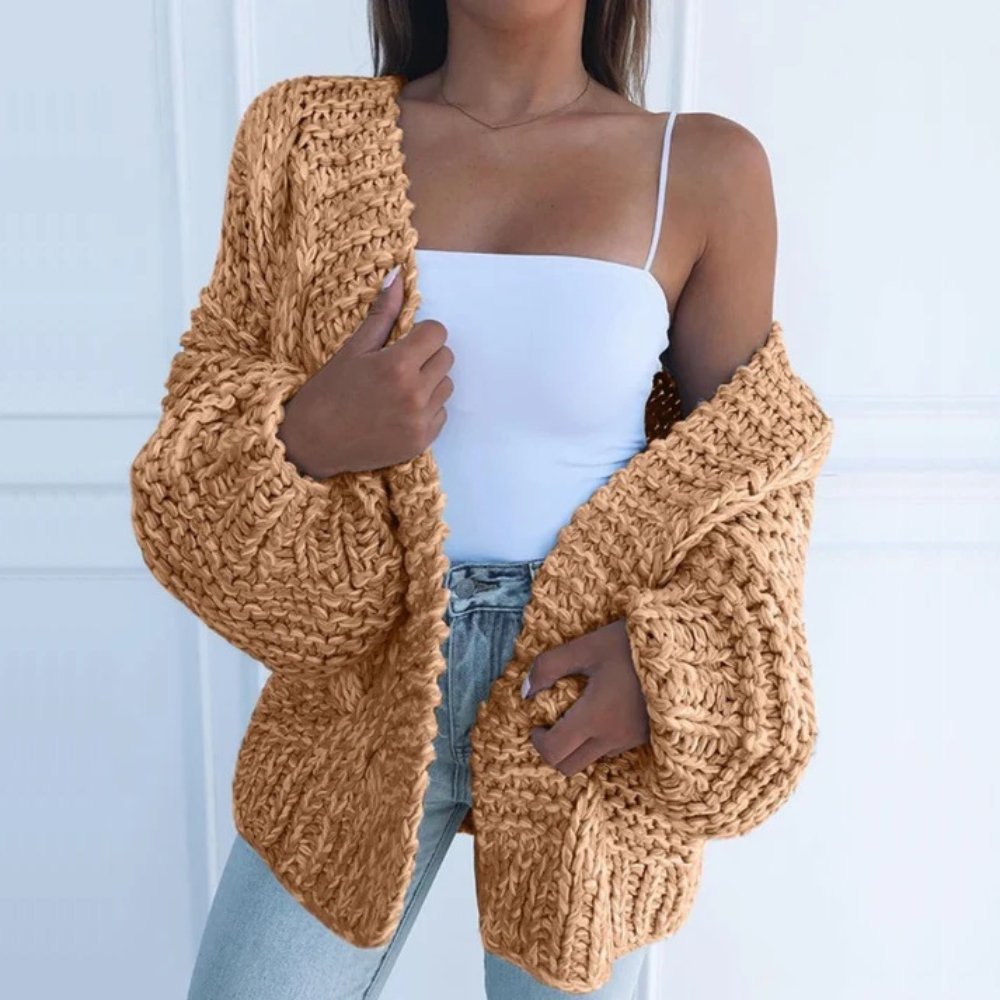 Maren™ - Stickad Oversized Väst för Mysiga Dagar