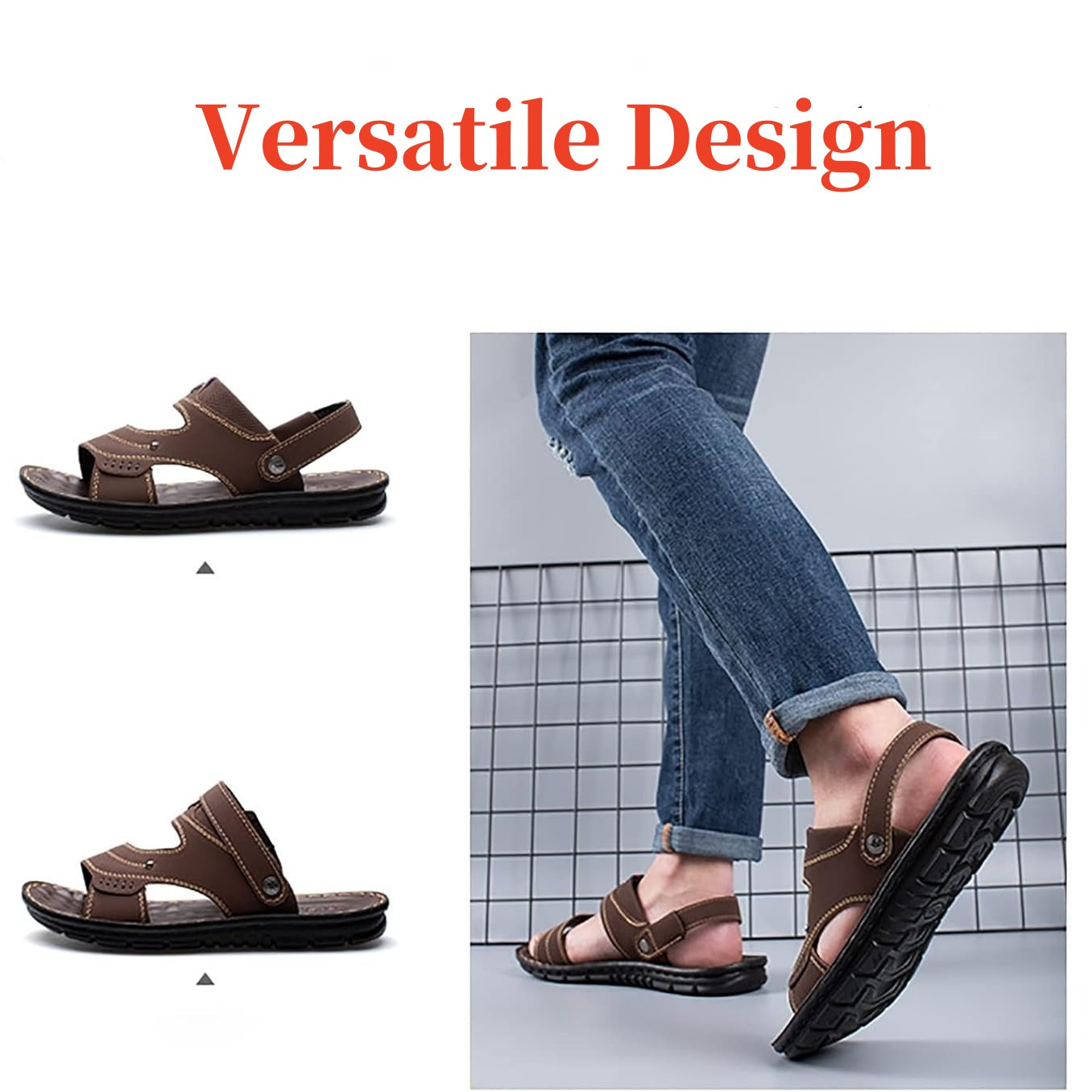 Petar™ - Andningsbara Sommarsandaler för Män med Justerbar Rem