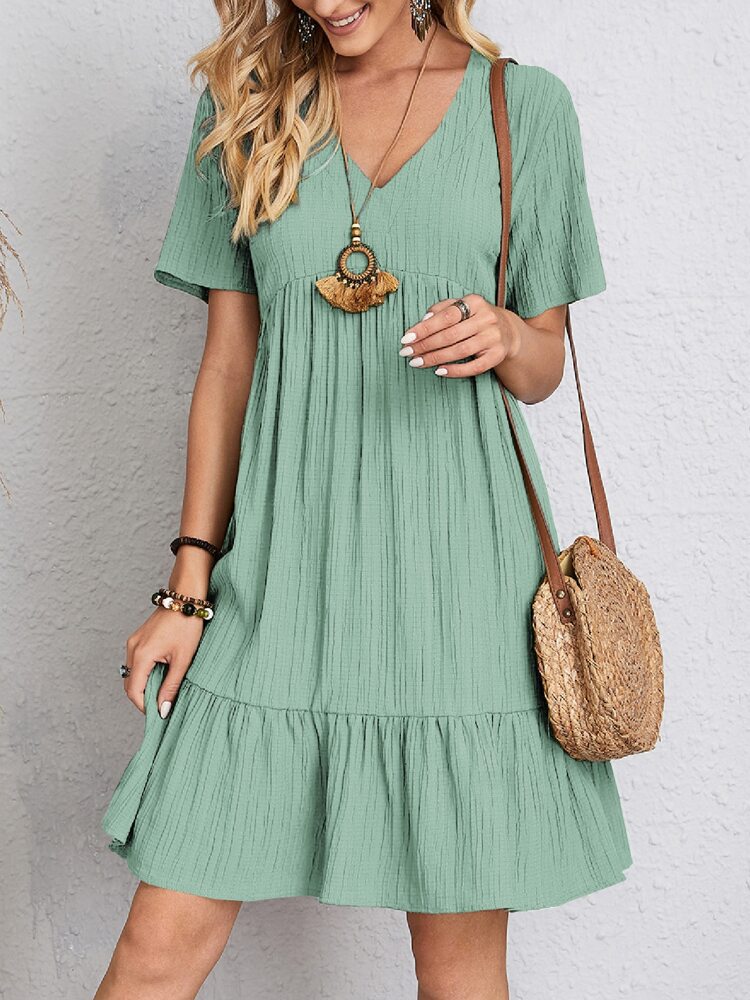 Danielle™ – Elegant Sommarklänning med Magen Täckande Design